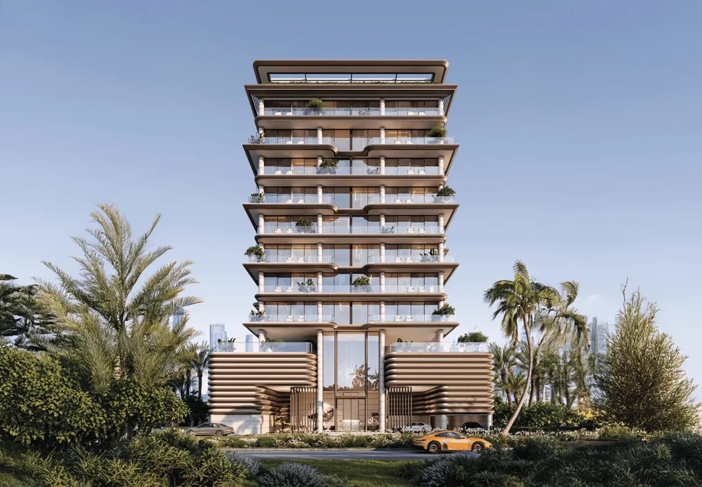 Architectural render of the 241 Waterside project on Palm Deira